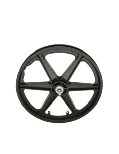 20 Plastic 6-Spoke Free Wheel 3/8 Axle Black.